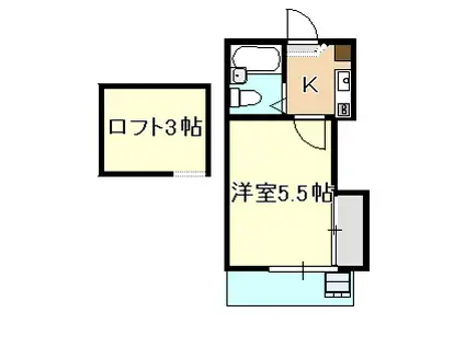 パインパレス(1K/1階)の間取り写真