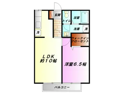 ヴィラシャルマン(1LDK/1階)の間取り写真