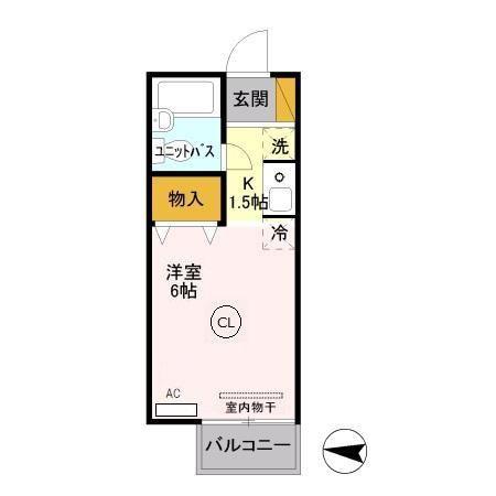 パル2511(ワンルーム/2階)の間取り写真