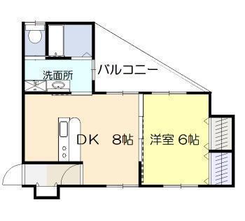 第二MT恒久ビル(1DK/2階)の間取り写真