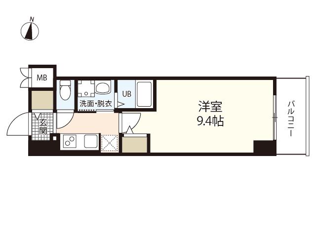 S-RESIDENCE広島駅DILETTO(1K/8階)の間取り写真