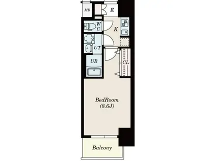 S-RESIDENCE金山ウエスト(1K/7階)の間取り写真