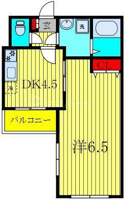 BELLEAUBE大久保(1DK/3階)の間取り写真