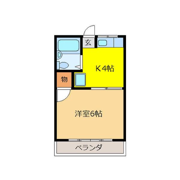 コーポ ジュノー(1K/3階)の間取り写真