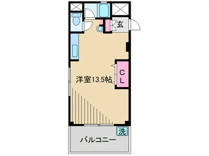 ニチモ日吉第一コーポラス(ワンルーム/5階)の間取り写真