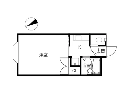 PACHA(1K/2階)の間取り写真