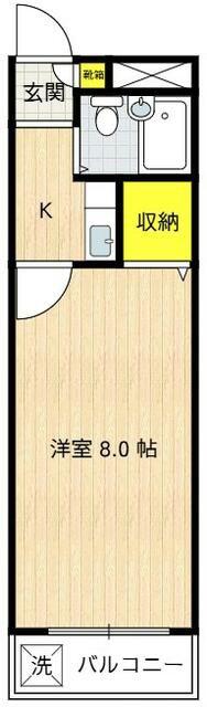 パレスときわ(1K/3階)の間取り写真