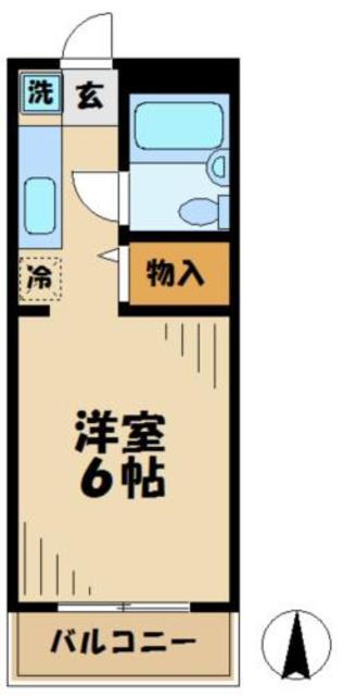 コンフォール河井(1K/1階)の間取り写真