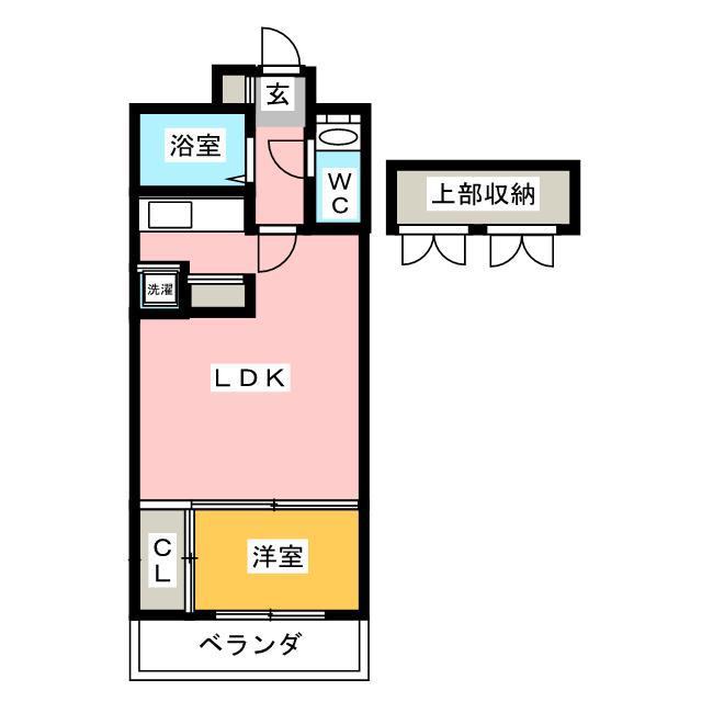エステート・モア・平尾公園通(1LDK/13階)の間取り写真