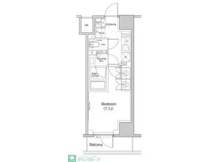 ザ・パークハビオ中野富士見町ガーデン(1K/5階)の間取り写真