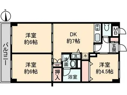 LIVE(2SDK/3階)の間取り写真