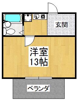 ムーンライト深井(ワンルーム/6階)の間取り写真