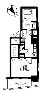トミーコート八王子(1K/8階)の間取り写真