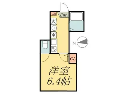 メゾンドール(1K/1階)の間取り写真