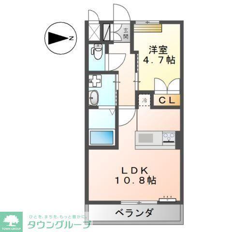 ルミナス(1LDK/2階)の間取り写真