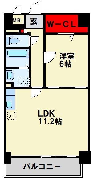 ピュアメゾン(1LDK/1階)の間取り写真