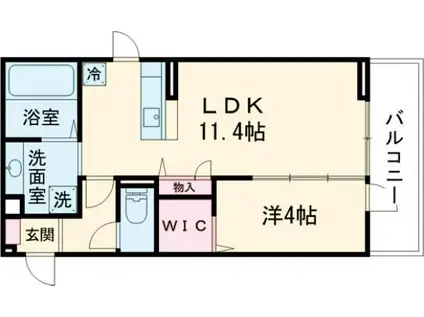 イーストプレイス須屋(1LDK/3階)の間取り写真