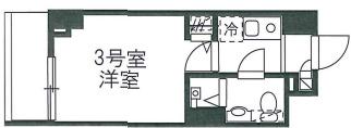 プレジール神宮前(1K/B1階)の間取り写真
