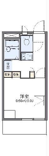 レオパレス華II(1K/3階)の間取り写真