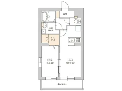 グランノール(1LDK/4階)の間取り写真