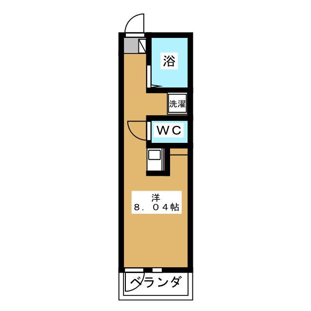 ココペリハウスI(ワンルーム/3階)の間取り写真