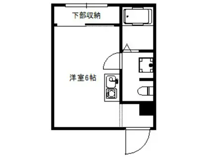 橋口デンタルビル(ワンルーム/2階)の間取り写真