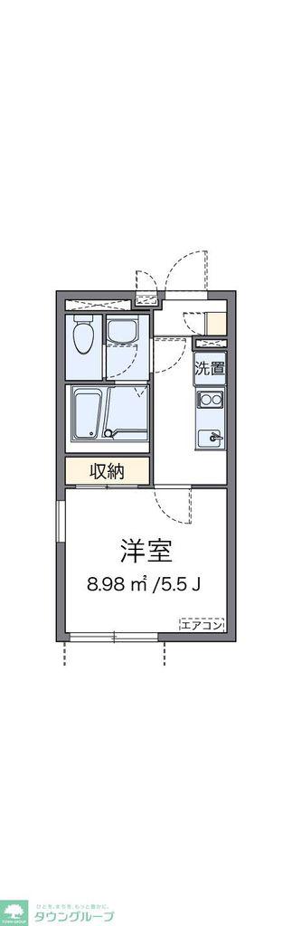 クレイノ笹塚南山(1K/2階)の間取り写真