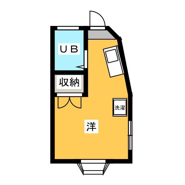 グレースサンハイツ(ワンルーム/1階)の間取り写真