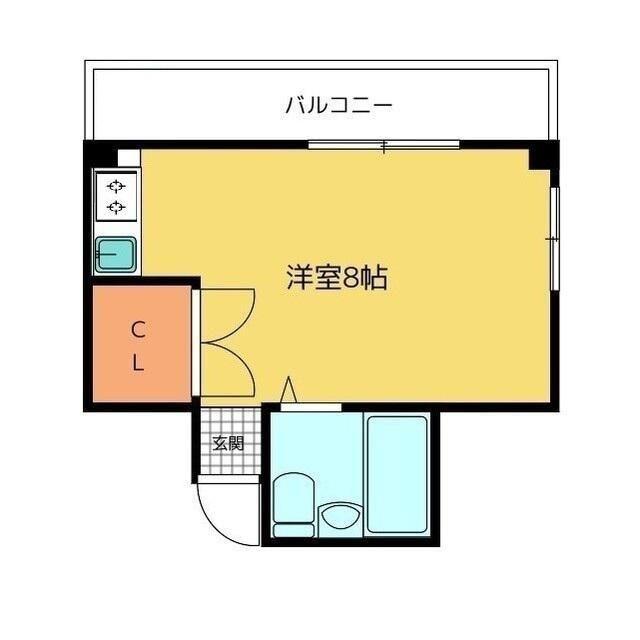 池田ビル(ワンルーム/3階)の間取り写真
