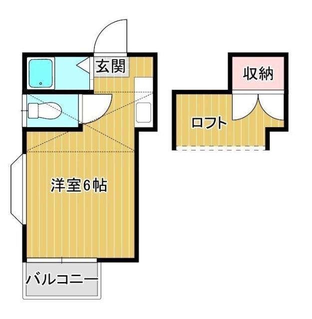 グランドエクセル名切(1K/1階)の間取り写真