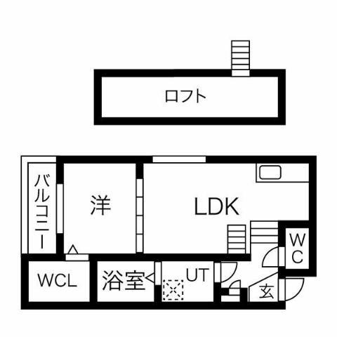 GRANDLINE(1LDK/1階)の間取り写真