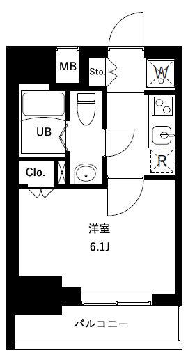 アーバンパークお花茶屋(1K/7階)の間取り写真