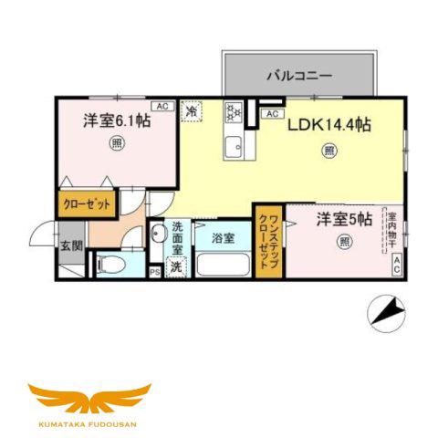 D-ROOM パレットハウス(2LDK/2階)の間取り写真