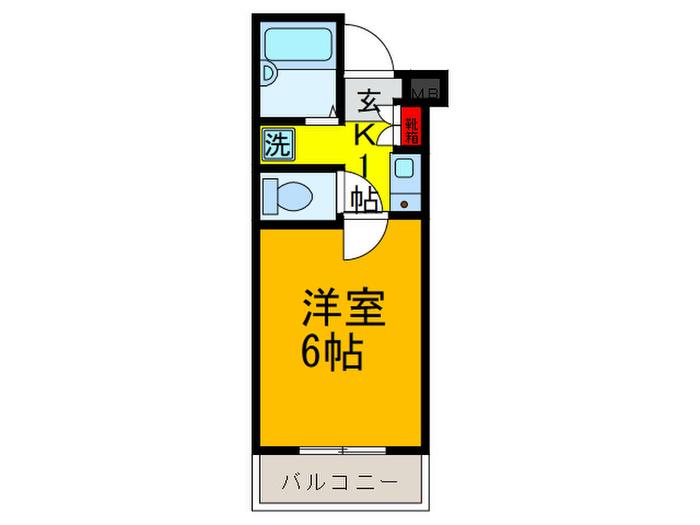 ギャレ深江橋 (1K/3階)の間取り写真