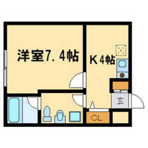 RESIDENCEMIZONOKUCHI(1K/3階)の間取り写真