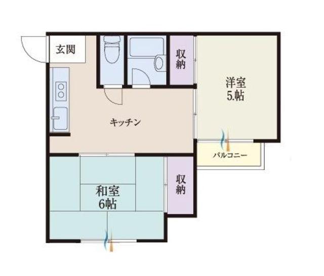 BCASA相武台IIRE-BORN(2K/2階)の間取り写真