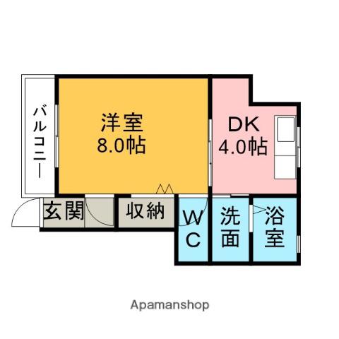 コーポアイマル A3(1DK/1階)の間取り写真
