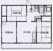 第三松の木マンション(3DK/3階)の間取り写真