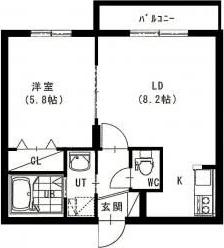 プランドールモンテ北円山(1LDK/2階)の間取り写真