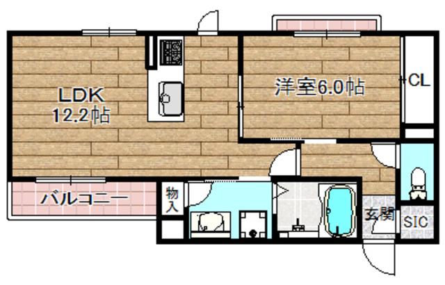CASETTA DI GATTO(1LDK/2階)の間取り写真