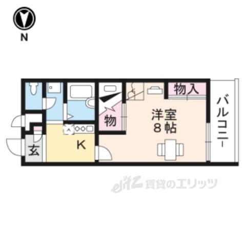 レオパレスEFINI Ⅱ(1K/3階)の間取り写真