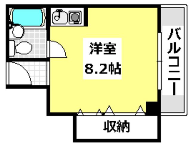 ロジェットたちばな(ワンルーム/3階)の間取り写真
