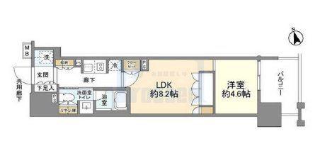 シティハウス西池袋(1LDK/4階)の間取り写真