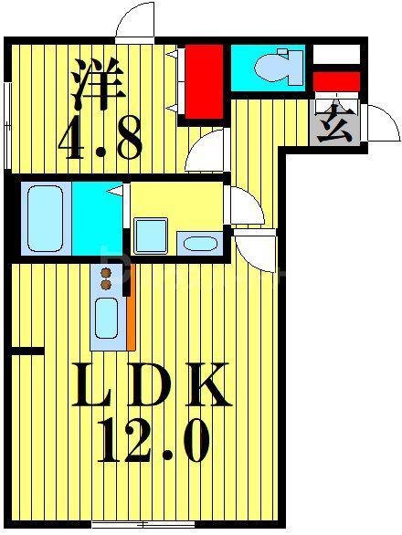 エスジーコート王子駅前(1LDK/5階)の間取り写真