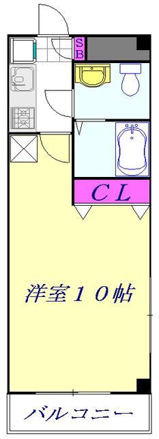 クレイン南弐番館(1K/2階)の間取り写真
