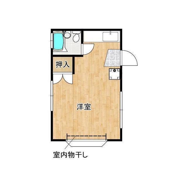 くさはマンション(ワンルーム/1階)の間取り写真