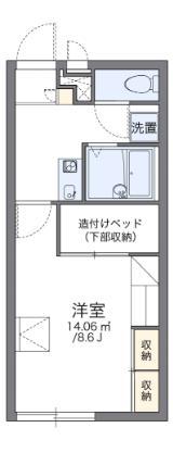 レオパレス秋桜(1K/2階)の間取り写真
