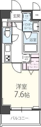 RIBETTES GARDEN(1K/5階)の間取り写真