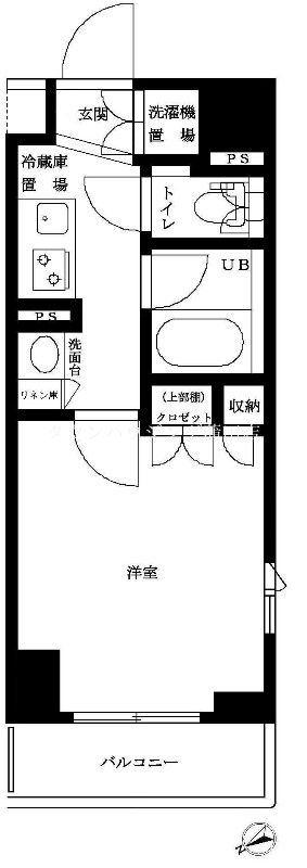 ルーブル仲六郷壱番館(1K/4階)の間取り写真