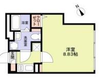 ザレジデンス市谷台町(1K/1階)の間取り写真